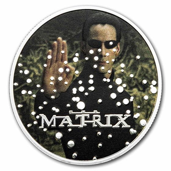 2022 1 oz Silver Coin $2 The Matrix: The One