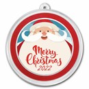2022 1 oz Silver Colorized Round - APMEX (Big Smiling Santa)