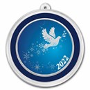 2022 1 oz Silver Colorized Round - APMEX (Dove Snowflakes)