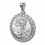 2022 1 oz Silver Eagle Pendant (Rope-ScrewTop Bezel)