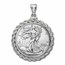 2022 1 oz Silver Eagle Pendant (Rope-ScrewTop Bezel)