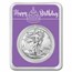 2022 1 oz Silver Eagle - w/Happy Birthday, Purple Card, In TEP
