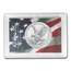 2022 1 oz Silver Eagle - w/Harris Holder, American Flag Design