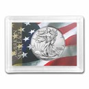 2022 1 oz Silver Eagle - w/Harris Holder, American Flag Design