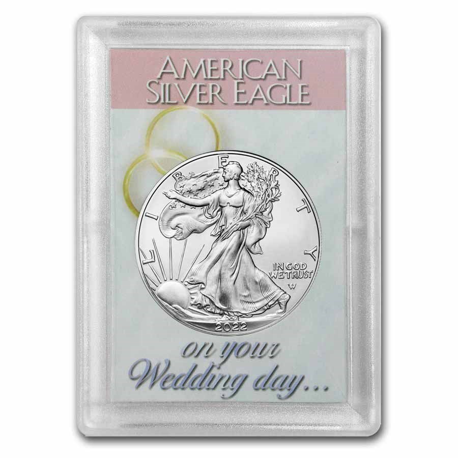 2022 1 oz Silver Eagle - w/Harris Holder, Wedding Day Design
