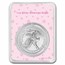 2022 1 oz Silver Eagle - w/"It's A Girl", Pink Card, In TEP