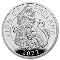 2022 1 oz Silver Royal Tudor Beasts Lion of England Prf (Box/COA)