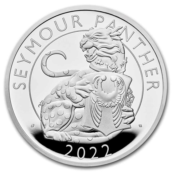 2022 1 oz Silver Royal Tudor Beasts Seymour Panther Prf (Box/COA)