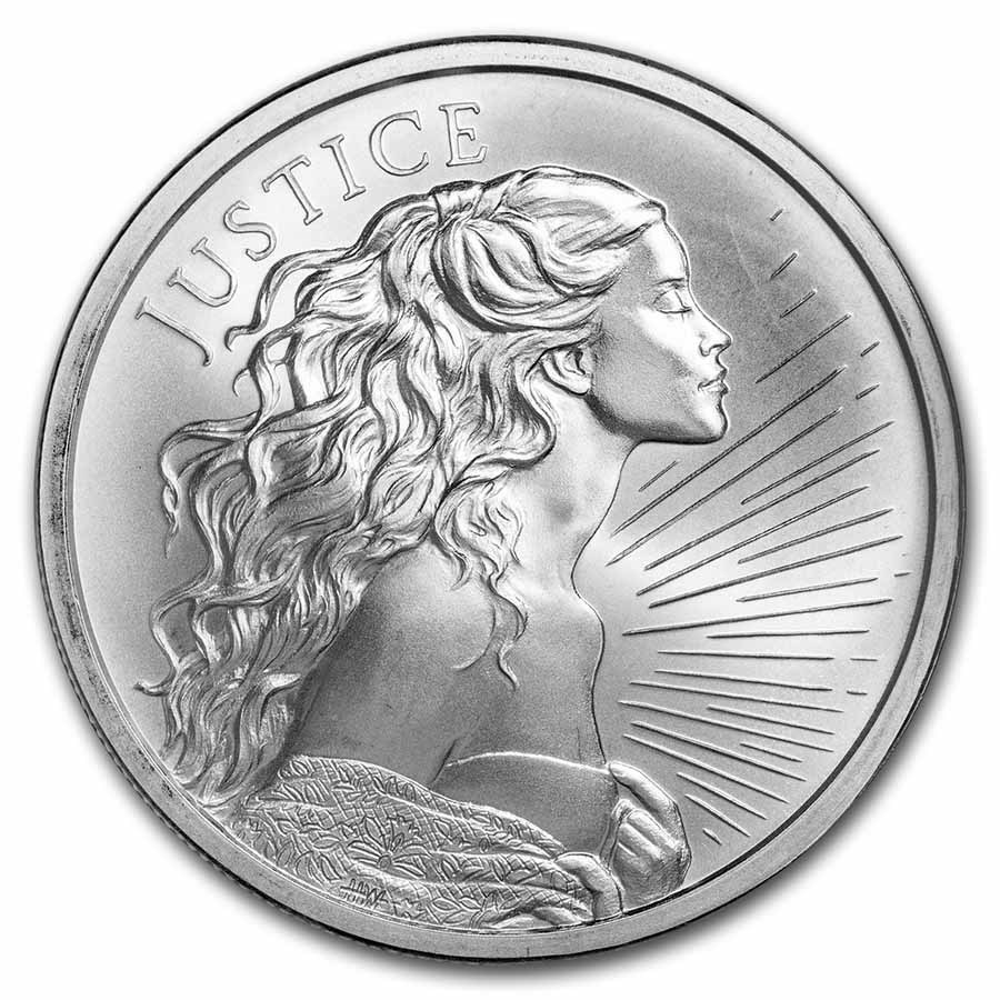 2022 1 oz Silver Shield Round - Justice