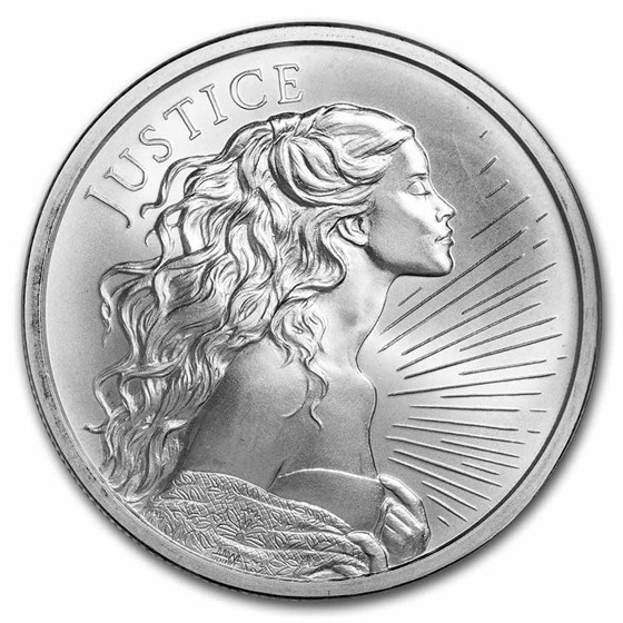 2022 1 oz Silver Shield Round - Justice 2022 1 oz Silver Shield Round - Justice