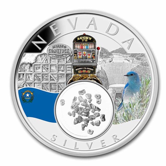 2022 1 oz Silver Treasures of the U.S. Nevada Silver (Colorized) 2022 1 oz Silver Treasures of the U.S. Nevada Silver (Colorized)