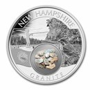 2022 1 oz Silver Treasures of the U.S. New Hampshire Granite