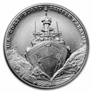 (2022) 1 oz Silver U.S. Coast Guard Medal (w/Box & COA)