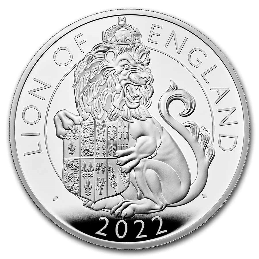 2022 10 oz Silver Royal Tudor Beasts Lion of England (Box/COA)