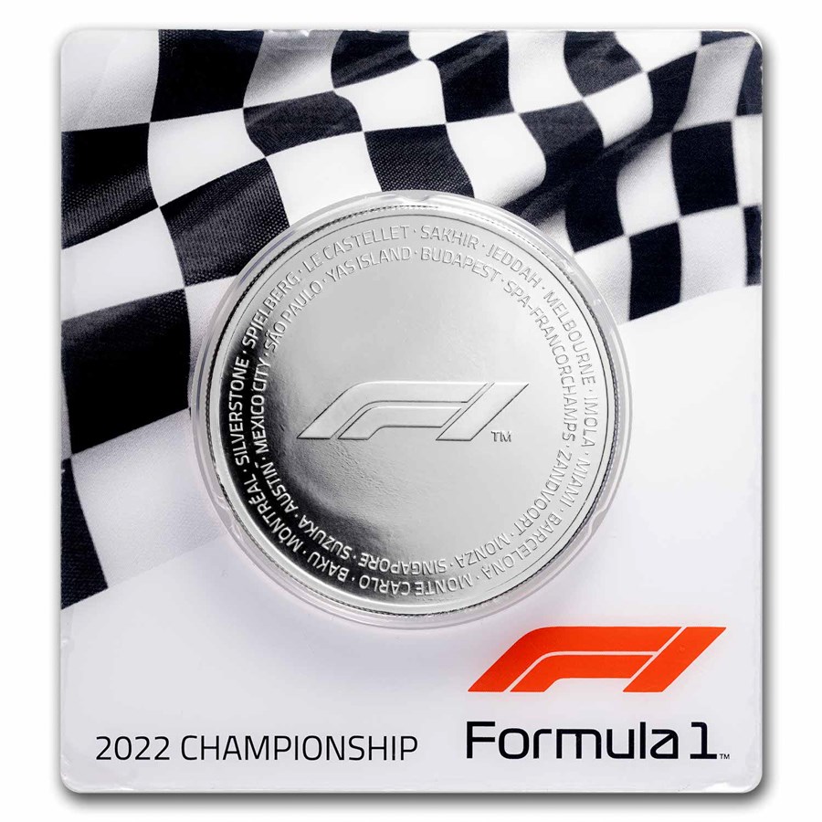 2022 2.5 oz $5 Solomon Is Silver Proof Formula 1® (In Assay)