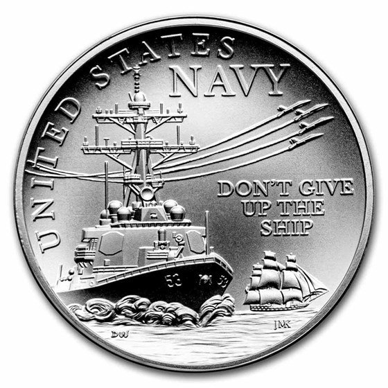 (2022) 2.5 oz Silver U.S. Navy Medal (w/Box & COA) (2022) 2.5 oz Silver U.S. Navy Medal (w/Box & COA)