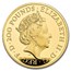 2022 2 oz Gold Royal Tudor Beasts Lion of England Prf (Box/COA)
