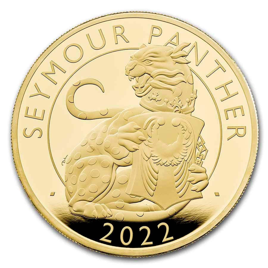 2022 2 oz Gold Royal Tudor Beasts Seymour Panther Prf (Box/COA)