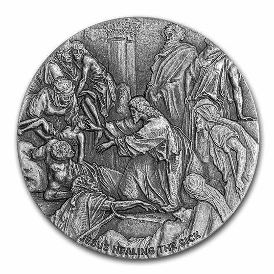 2022 2 oz Silver Coin - Biblical Series (Jesus Healing the Sick)