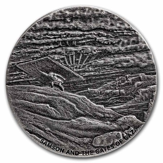 2022 2 oz Silver Coin - Biblical Series (Samson & Gates of Gaza)