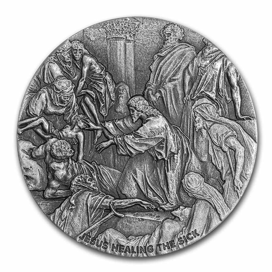 2022 2 oz Silver Coin - Jesus Healing the Sick (Coin Only)