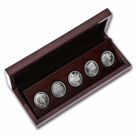2022-2024 South Africa 5-Coin Silver Big Five Proof Set 2022-2024 South Africa 5-Coin Silver Big Five Proof Set
