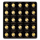 2022 25x 1 gram Gold Maple Leafs Maplegram25™ (In Assay Sleeve)