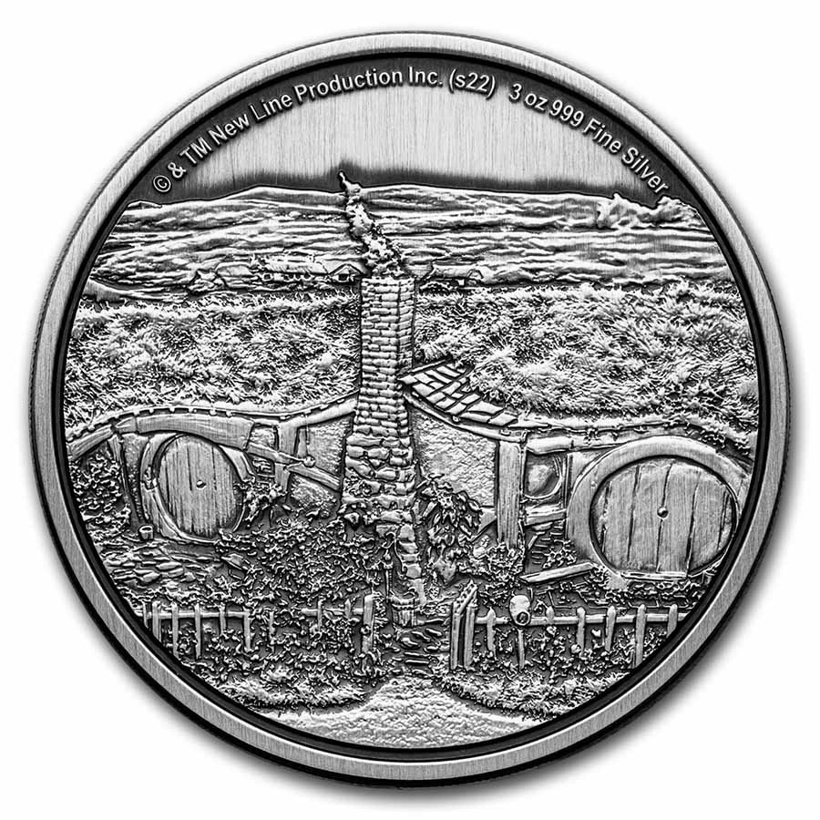 2022 3 oz Silver Coin $10 The Lord of the Rings: The Shire