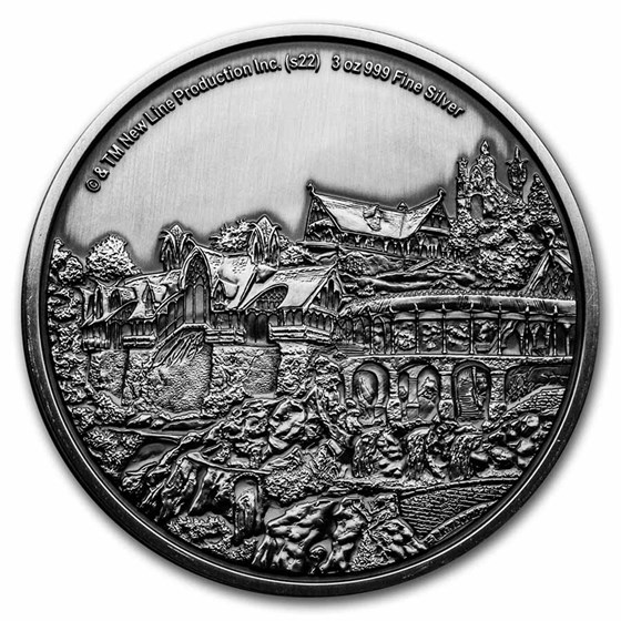 2022 3 oz Silver Coin $2 The Lord of the Rings: Rivendell