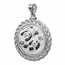 2022 30 gram Silver Panda Pendant (Rope-ScrewTop Bezel)