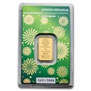 2022 5 gram Gold Bar - Argor-Heraeus Year of the Tiger (Assay)