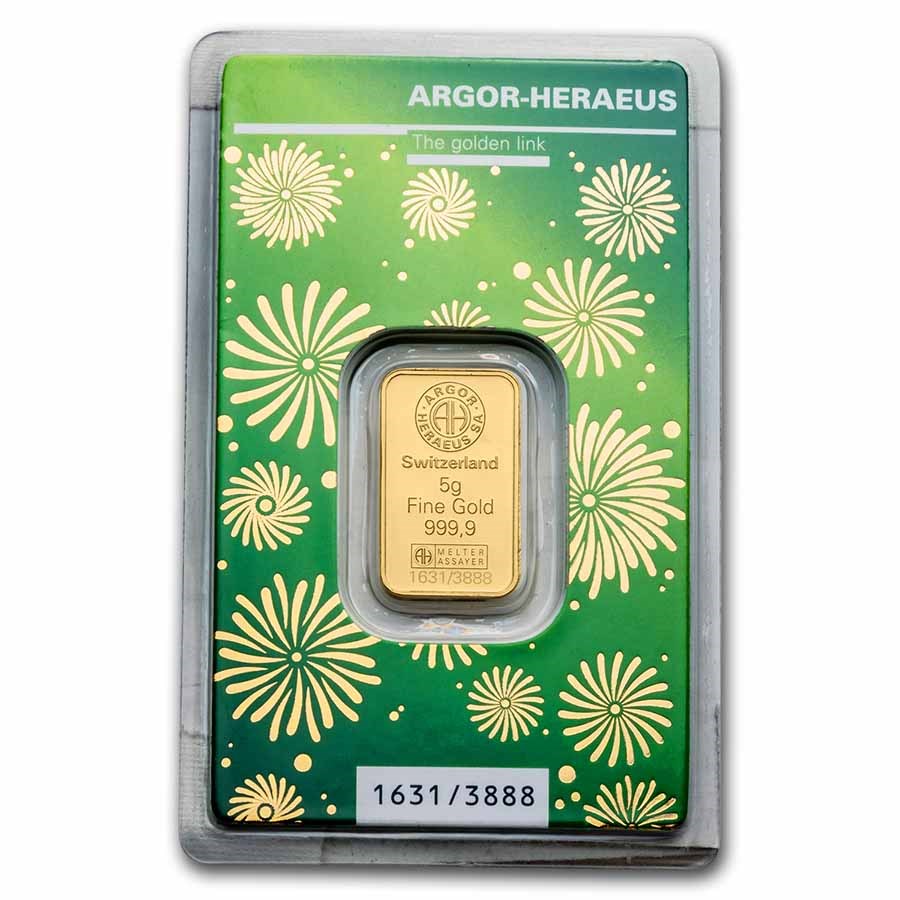 2022 5 gram Gold Bar - Argor-Heraeus Year of the Tiger (Assay)