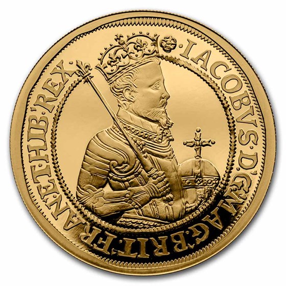 2022 5 oz Gold British Monarchs King James I Prf (w/ Box & COA)