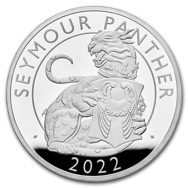 2022 5 oz Silver Royal Tudor Beasts Seymour Panther Prf (Box/COA)