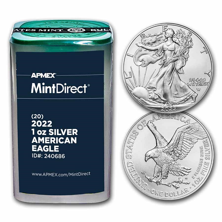 Buy 2022 American Silver Eagles (20Coin MintDirect® Tube) APMEX