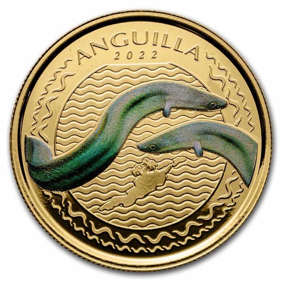 2022 Anguilla Eel 1 oz Gold (Colorized)