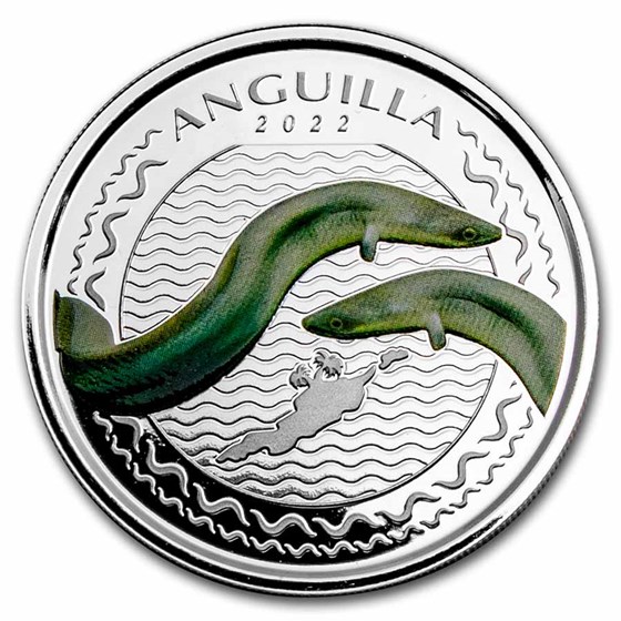 2022 Anguilla Eel 1 oz Silver (Colorized) 2022 Anguilla Eel 1 oz Silver (Colorized)