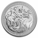 2022 Ascension Island 1 oz Silver Saint George and the Dragon BU