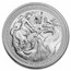 2022 Ascension Island 1 oz Silver Saint George and the Dragon BU