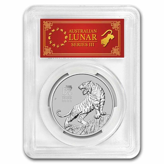 2022 AUS 1 oz Platinum Lunar Tiger MS-70 PCGS (FS, Red Label) 2022 AUS 1 oz Platinum Lunar Tiger MS-70 PCGS (FS, Red Label)
