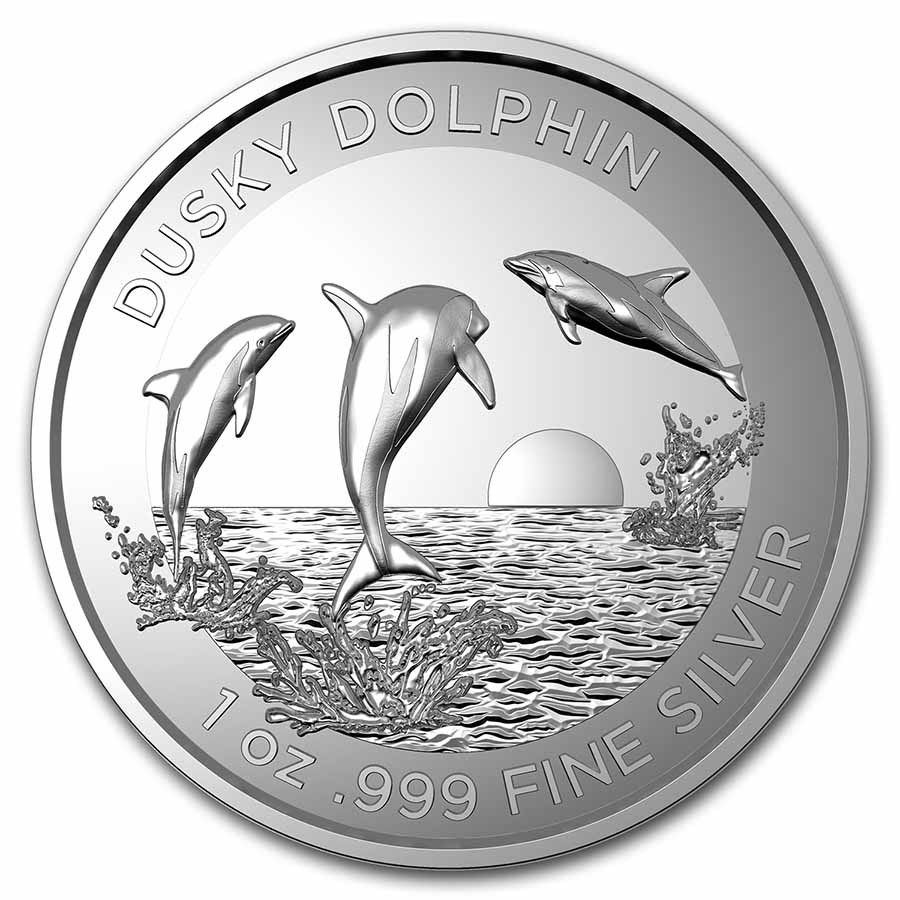 2022 AUS 1 oz Silver Dolphin High Relief Proof (w/Box & COA)