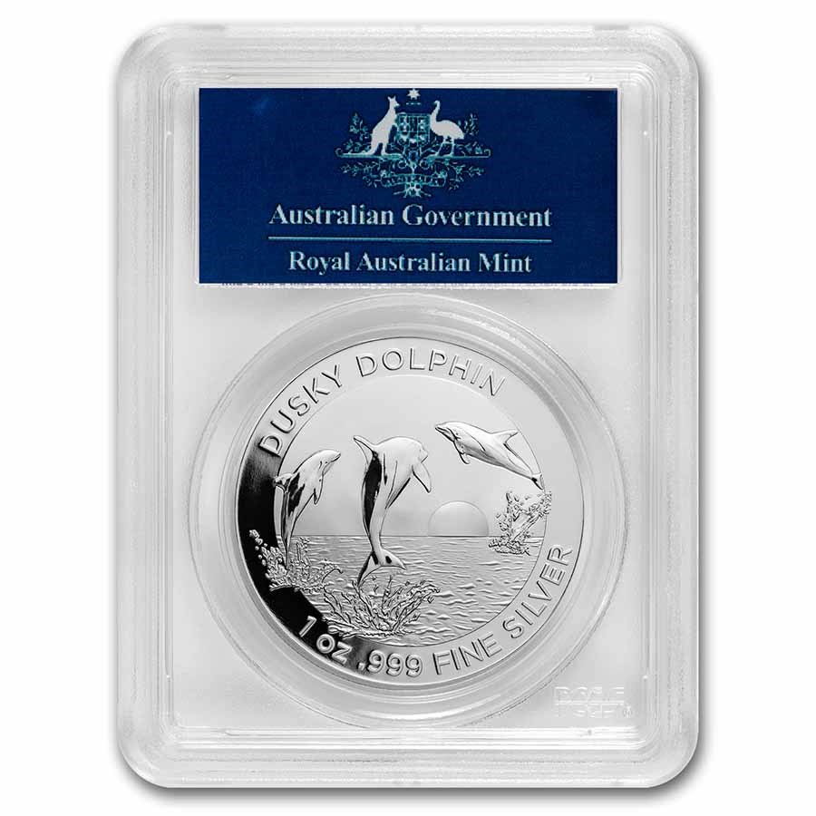 2022 AUS 1 oz Silver Dusky Dolphin MS-69 PCGS (First Strike)