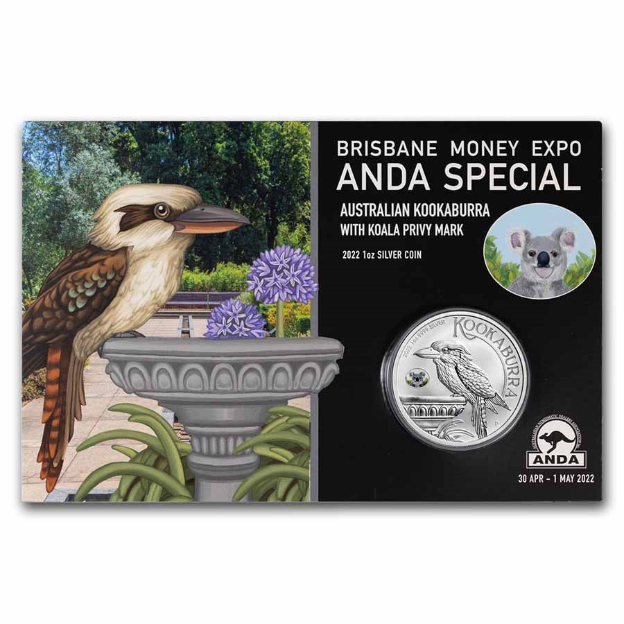 2022 AUS 1 oz Silver Kookaburra BU (w/ Koala Privy)