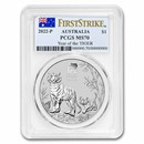 2022 AUS 1 oz Silver Lunar Tiger MS-70 PCGS (FS, Flag Label)