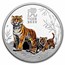 2022 AUS 1 oz Silver Lunar Tiger Proof Colorized (w/Box & COA)