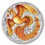 2022 AUS 1 oz Silver Phoenix Red & Gold Colorized (Display Card)