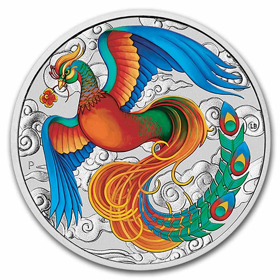 2022 AUS 1 oz Silver Phoenix Vivid Colorized BU (in Capsule)