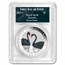 2022 AUS 1 oz Silver Swan Colorized MS-70 PCGS (FDI, Swan Label)