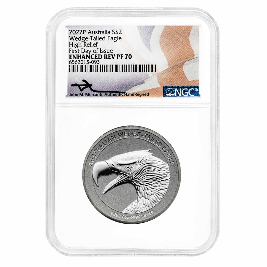 Buy 2022 2 oz Silver Wedge-Tailed Eagle Rev PF-70 | APMEX