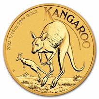 2022 Australia 1/10 oz Gold Kangaroo BU